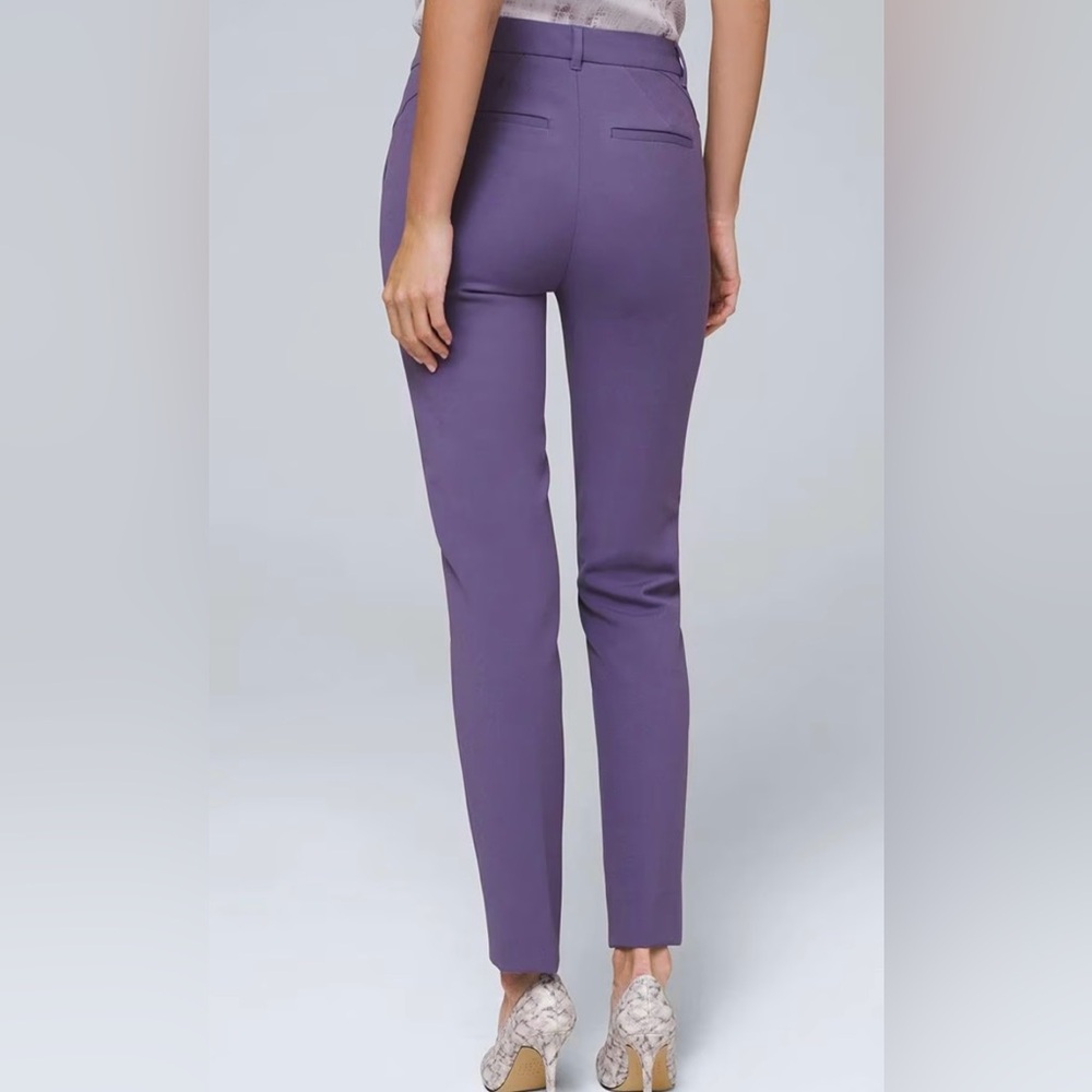 White House Black Market The Slim Crop SIMILAR TO comfort stretch purple sz 00